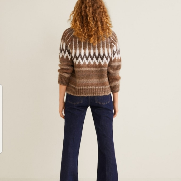 Mango Wool Blend Jacquard Sweater - Picture 3 of 8